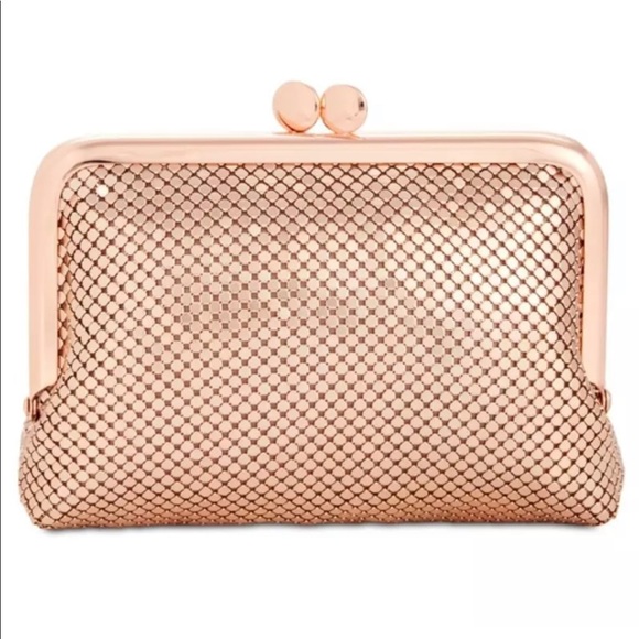 INC International Concepts Handbags - Macy's INC  rose gold mesh kisslock purse